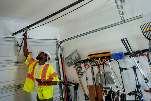 Professional Garage Door Roller Replacement technician working in Franklin Center, NJ
